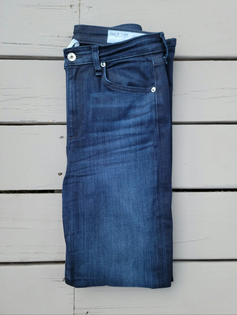 rag & bone Women's Dark Indigo Nina High-Rise Skinny Jeans (size 26) - Picture 3 of 14